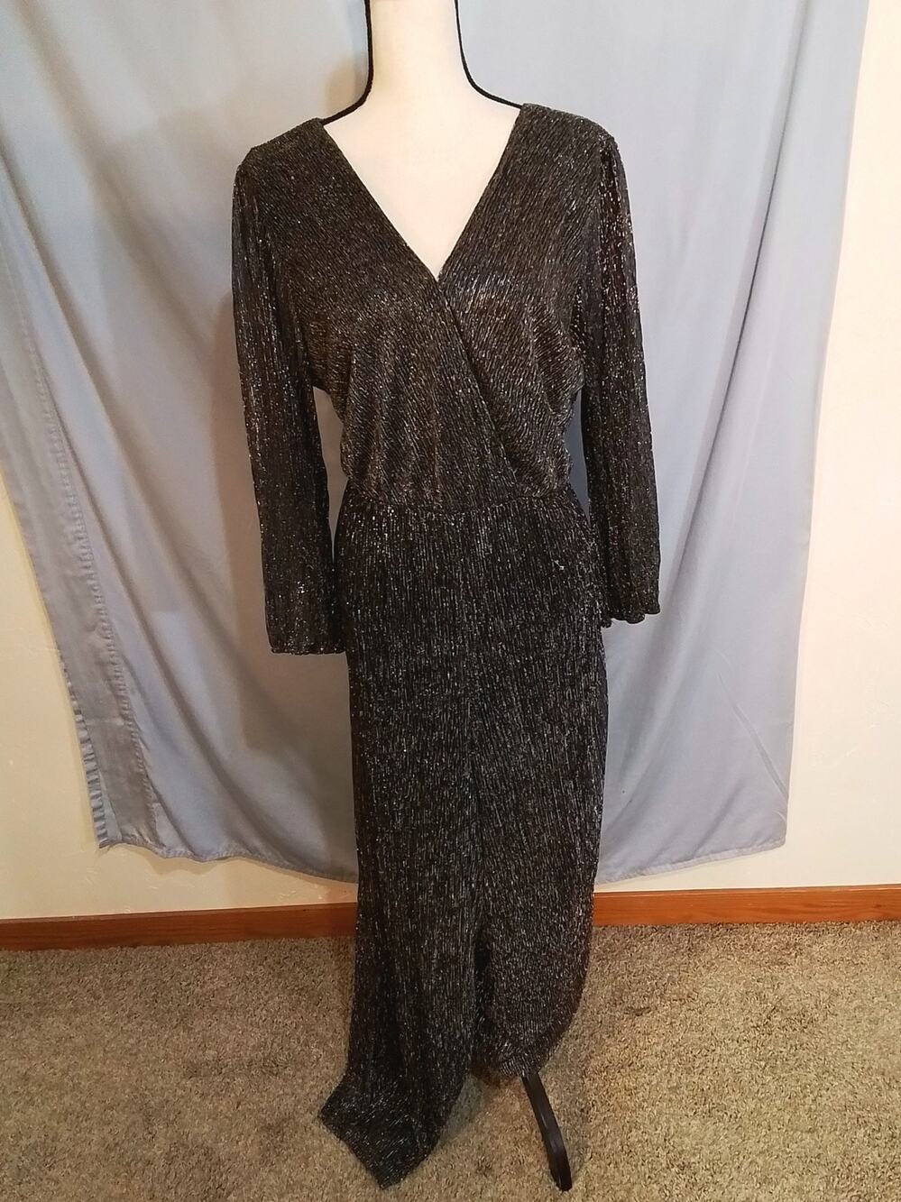 Maurices  black and silver jumpsuit